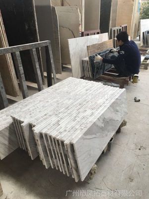 廣州別墅天然大理石石材樓梯爵士白灰色石材木紋工廠訂制鳳拓石材